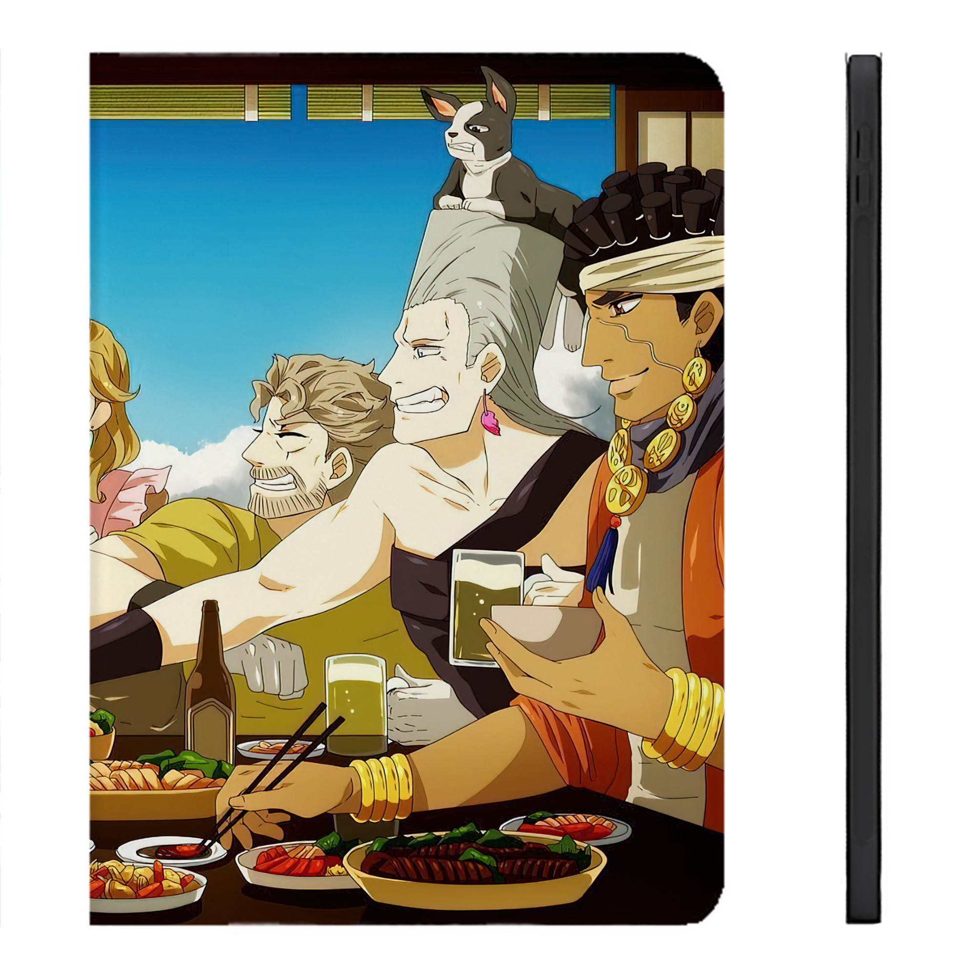 （画像用） ジョジョの奇妙な冒険 JoJo's Bizarre Adventure IPadケース ペンホルダー付き ブックスタイルデザイン